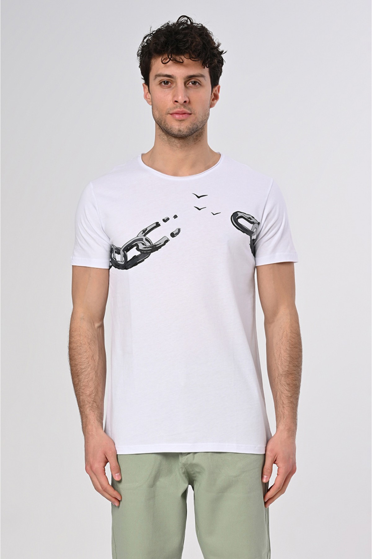 Ayasofya Tasarım Pamuk Beyaz T-shirt
